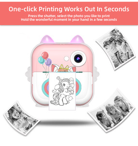 Ngay lập tức máy ảnh máy in nhiệt Nhãn dán túi máy in in ảnh trẻ em in máy ảnh mini Máy in nhiệt - Product Image 4