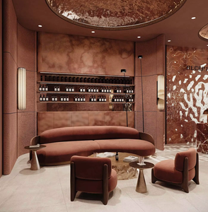 Full Custom Luxury Hair <b>Salon</b> interior Design with reception desk, <b>Salon</b> Furniture Whole Space Decoration One-stop Fit-out - Product Image 6