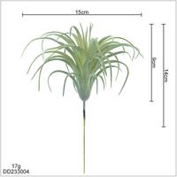 Tanaman Udara Buatan dalam Pot Beton dengan Kerikil Putih dan Tillandsia Longgar Ramah Lingkungan Mini untuk Dekorasi Dalam Ruangan Modern.