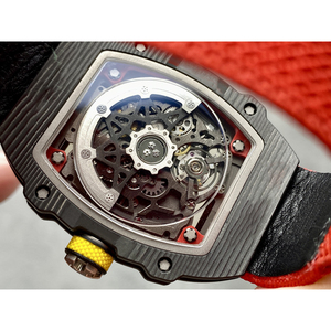 Reloj Mecánico Automático de Fibra de Carbono Ultrafino de Lujo de 32 g, Estilo Deportivo, Esqueleto, Diseño Hueco, 7,8 mm, Forma Tonneau, 2025 - Product Image 5