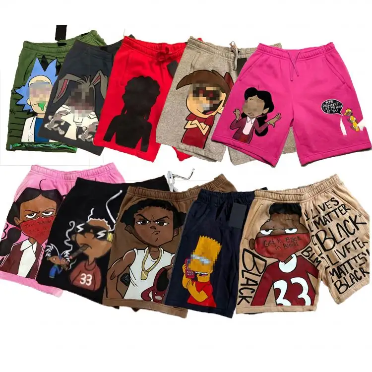 Hot sale brand Logo Cartoon Shorts Just 100% Cotton With Tag Mens Cartoon Shorts For Men
