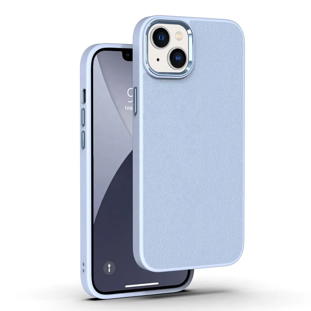 Elegant Luxury Leather Shockproof Metal Microfiber Cloth Silicone Phone Case For iPhone 14 Plus 13 Pro Max 12 Mini 11 Xr Xs 7 8
