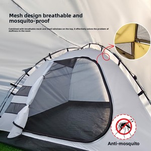 Tente d'été <span class=keywords><strong>en</strong></span> polyester quatre saisons pour camping <span class=keywords><strong>en</strong></span> <span class=keywords><strong>montagne</strong></span>, randonnée, aventure professionnelle, voyage <span class=keywords><strong>en</strong></span> voiture, familiale, 2 personnes, épaissie - Product Image 5