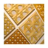 Panneau mural en résine tissée imitation bambou, translucide, texturé 3D, ignifuge et écologique pour hôtels, restaurants et villas
