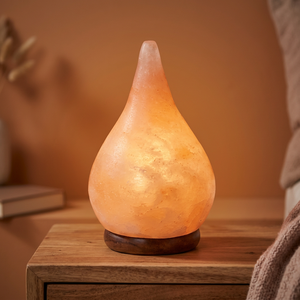 Himalayan Salt Lamp Natural Teardrop Shape Polished Pink Crystal Home Decoration Rustic Style - Product Image 3
