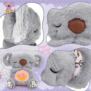 Musica che respira Koala animali di peluche peluche giocattolo del bambino che dorme compagno di poltiglia peluche giocattolo con battito cardiaco - Product Image 4