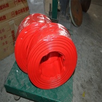Tuyau plat en PVC rouge haute résistance. Matériel robuste de 6 pouces (153 mm) en PVC 100 % pur et fil de polyester haute résistance 8 bar