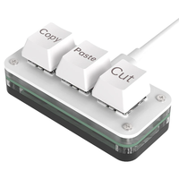 Mini clavier programmable RGB à 3 touches pour Photoshop et jeux, clavier de programmation à touches interchangeables, bouton de copie-colle, mini macropad