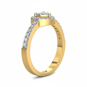 Bague en or jaune avec diamant éternel scintillant - Product Image 1