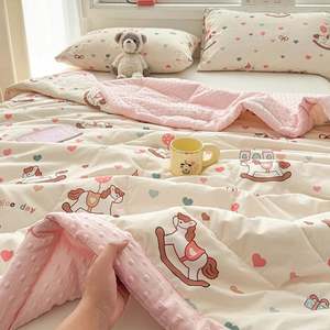 Couette légère en velours de soie à motif de dessin animé mignon pour la décoration de dortoir et de la maison - Product Image 4