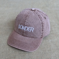 Casquette de baseball décontractée non structurée à 6 panneaux en coton délavé à l'acide avec logo brodé personnalisé, teinte en pièce, style vintage, prix usine