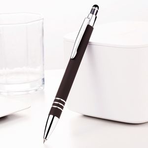 New Soft Rubber Stylus Press Spray Metal Ballpoint <b>Pen</b> With Customized Screen Printing Logo Aluminum Stick for Model Phone - Product Image 5