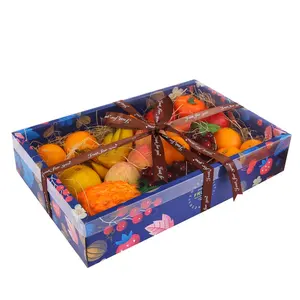 Festival-Obst-Geschenk boxen mit einfach zu montieren dem transparentem PVC-Deckel aus Wellpappe