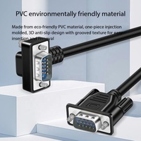 Cable VGA Macho a Macho de Alta Definición con Cabezal en Ángulo de 270 Grados °   Cable de Conexión de Video para Computadora de Escritorio, Portátil, TV, Monitor, Pantalla