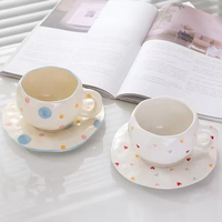 Mug en céramique moderne, peint à la main, design irrégulier, marque EHG, compatible lave-vaisselle et micro-ondes, emballage en boîte blanche pour café