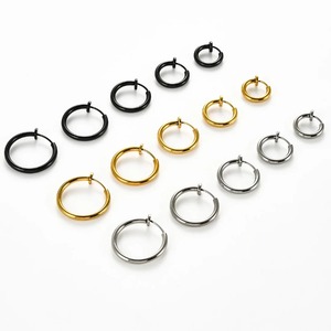 Sunling 1 Par de Pendientes de Aro con Clip de Acero Inoxidable para Hombre y Mujer, 12/14/16/18/20MM, Sin Perforación, Falsos, para Oficina/Trabajo - Product Image 1