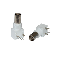 Conector Coaxial BNC CHAOYI para Montaje en PCB, Conector Coaxial Hembra BNC-KWE con Pegamento Blanco para Reproductor de Video DVR