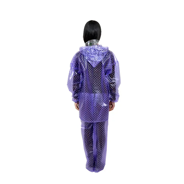 Hot Selling Custom Raincoat 2 Piece Polyester Waterproof Set Rain Suit For Men Pvc Fishing Hiking Rain Coat Rainsuit
