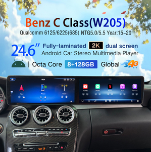 Qualcomm Double écran 12,3 pouces pour Mercedes-Benz Classe C/GLC W205 X253 Android 13 Autoradio GPS Navigation Système Carplay 2015-2021 - Product Image 4