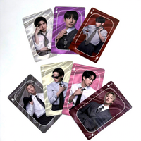 Photocard Kpop personnalisée double face avec slogan couleur, dorure à chaud, hologramme laser, impression CMYK, carte photo Anime