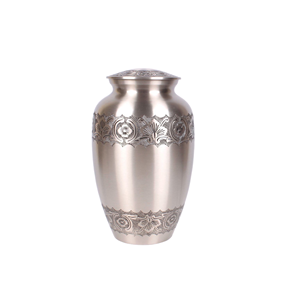 Talla cruzada Funeral Urnas de cremación de metal decorativas Suministros de entierro de urna de latón Premium Venta caliente en MOQ bajo - Product Image 3