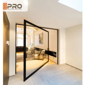 Top Doors Interior Aluminium Glass Pivoting Front Center Pivot Door