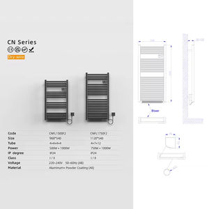 Toallero calefactable montado en la pared FEIDU, toallero eléctrico para <span class=keywords><strong>radiador</strong></span> de baño con calefacción de alta eficiencia - Product Image 6