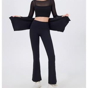 Women's 2-in-1 Flared Yoga Pants with Skirt Overlay High Waist Tummy Control <b>Leggings</b> <b>Butt</b> <b>Lifting</b> Quick Dry Activewear Trouser - Product Image 3