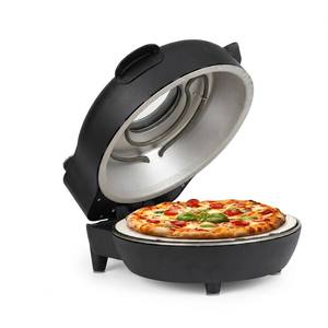 Four à pizza électrique d'intérieur, 12 pouces, appareil de cuisson de comptoir, machine à pizza électrique 800W <span class=keywords><strong>avec</strong></span> pierre céramique et fenêtre de visualisation - Product Image 1