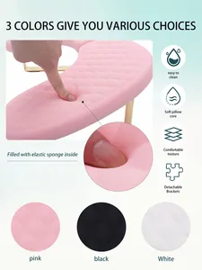 Almohada de Manicura Japonesa Cuadrada de Plástico PVC con Reposabrazos Grande, Suave, en Forma de Mariposa, Desmontable y Plegable, Profesional - Product Image 5