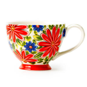Taza de Cerámica Pintada a Mano Estilo Americano, Taza Creativa Estilo Pastoral, Taza de Gran Capacidad para <span class=keywords><strong>Desayuno</strong></span>, Taza para Avena - Product Image 5