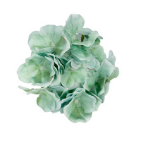 Tête d'hortensia en soie imprimée numériquement en 3D réaliste D16cm Menthe Turquoise pour toile de fond murale, arche de mariage, Noël