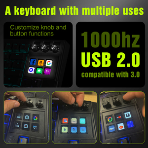 Teclado mecánico K1 Pro AI con 6 teclas LCD, ARGB, 3 perillas-MOQ bajo Suministro directo de fábrica OEM - Product Image 3