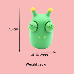 Nuevo Juguete Sensorial Antiestrés de Silicona/Plástico 3D con Forma de Gusano y Ojos Saltones - Alivio de la Ansiedad para Niños - Product Image 3