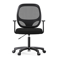 JOHOOFURNITURE Chaise de bureau moderne avec repose-pieds, inclinable pour la pause déjeuner, pivotante, verrouillage illimité, configuration ergonomique en maille