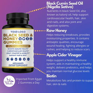 Expédition rapide : Gummies à l'huile <span class=keywords><strong>de</strong></span> nigelle avec <span class=keywords><strong>miel</strong></span>, biotine et <span class=keywords><strong>vinaigre</strong></span> <span class=keywords><strong>de</strong></span> cidre <span class=keywords><strong>de</strong></span> pomme pour le confort des articulations - Product Image 5