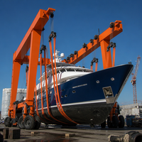 Lève-bateau mobile 60 tonnes, machine de levage de bateaux électrique hydraulique pour marina