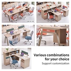 Nhân viên văn phòng làm việc trạm mô-đun hiện đại Máy Trạm Máy tính để bàn 3 4 5 người bàn làm việc văn phòng - Product Image 2