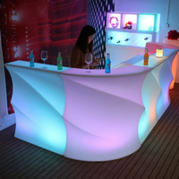 Comptoir de bar à cocktails mobile lumineux populaire, créatif, pour événements, réceptions commerciales, extérieur, en PVC imperméable