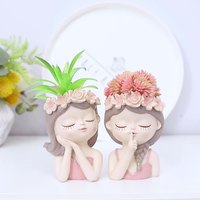 P226 Jolie Fille Sculpture Fleur Vase Jardin Aménagement Paysager Céramique & Porcelaine Maison Accessoires Chambre Meubles Cadeaux Décoration