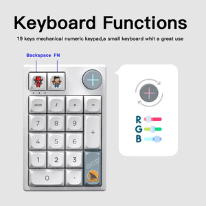 Darmoshark K3 Pro 19 Keys Tri-Mode Mechanical <b>Numpad</b> RGB Backlit Full Keys Hot Swappable Portable Gaming Keypad - Product Image 3