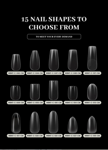 Ballerina Vorm Volledige Dekking 100 Stuks/Doos Zachte Gel Nagelverlenging <span class=keywords><strong>Tips</strong></span> Glitter Transparant Design Acryl Beauty INS Model Verpakking - Product Image 3