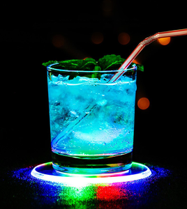 Posavasos LED, Posavasos Luminosos, Luces LED para Botellas, Iluminador de Botellas RGB de Colores, Posavasos con Adhesivos LED, Discos Luminosos - Product Image 4