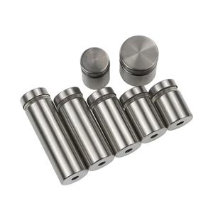 Acero inoxidable dorado, dorado, plateado, Blanco, Negro, espejo, vidrio, señal publicitaria, soporte de montaje, tornillo separador, clavo para vidrio - Product Image 2