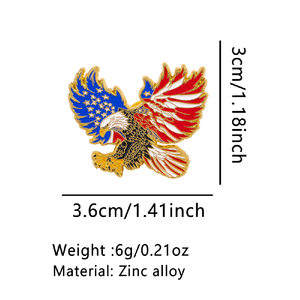 Spilla Distintiva Personalizzata all'Ingrosso, Nuovo Design, <span class=keywords><strong>Aquila</strong></span> Calva Patriottica Americana, 250° Anniversario del Quattro Luglio, Spilla a Cuore Smaltata - Product Image 2