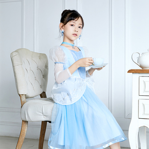 Vestido de Princesa para Niñas con Detalles de Lentejuelas y Tela de Tul de Manga Larga Personalizado, Disfraz Infantil Cómodo y Transpirable para el Escenario - Product Image 4