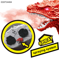 Jouets dinosaures télécommandés en plastique, lumineux et sonores, avec fonction de pulvérisation de brume, pour enfants - Vente en gros