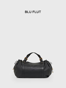 กระเป๋าหนังแท้แบบใหม่ปี 2026 พร้อมซิปและตัวล็อคแบบเข็มขัด กระเป๋าสะพายไหล่ทรงอานม้าสำหรับผู้หญิง กระเป๋าถือหรูหราแบบไม่มีหูหิ้ว - Product Image 4