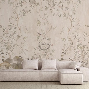 <span class=keywords><strong>Carta</strong></span> <span class=keywords><strong>da</strong></span> <span class=keywords><strong>Parati</strong></span> Autoadesiva Impermeabile per Decorazione Murale, Motivo <span class=keywords><strong>Foglie</strong></span> di Palma e Farfalle, Colore Beige Chiaro - Product Image 3