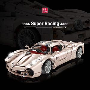 Modèle de blocs de construction Jiexing Pagani Utopia, plus de 800 pièces, voiture miniature grand format pour les enfants de 8 à 13 ans, unisexe - Product Image 3